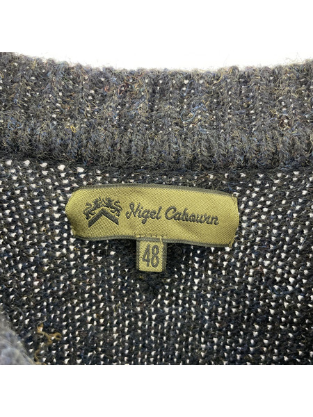 Nigel Cabourn　ニット・セーター　ネイビー　48