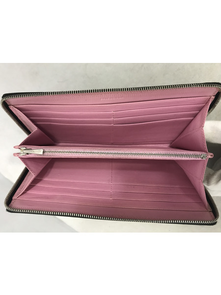 長財布 エッセンシャル コンチネンタル ウォレット  ブラック/ピンク