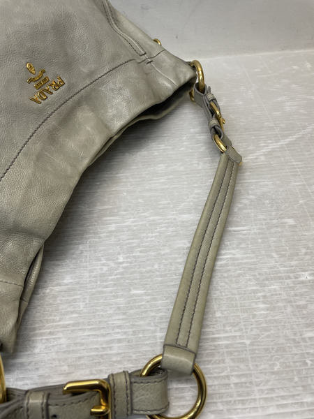 PRADA レザーワンショルダーバッグ グレー