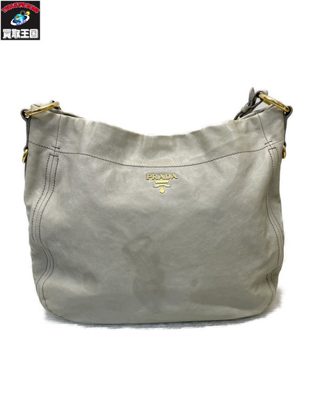 PRADA レザーワンショルダーバッグ グレー