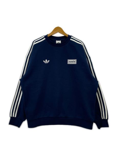 adidas スウェット・トレーナー ×Oasis オーバーサイズ クルーネックスウェット ネイビー 2XL