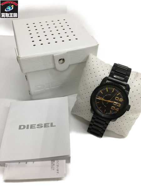 DIESEL ﾃﾞｨｰｾﾞﾙ 腕時計/ｽﾃﾝﾚｽ/ｸｫｰﾂ/黒 DZ-156[値下]