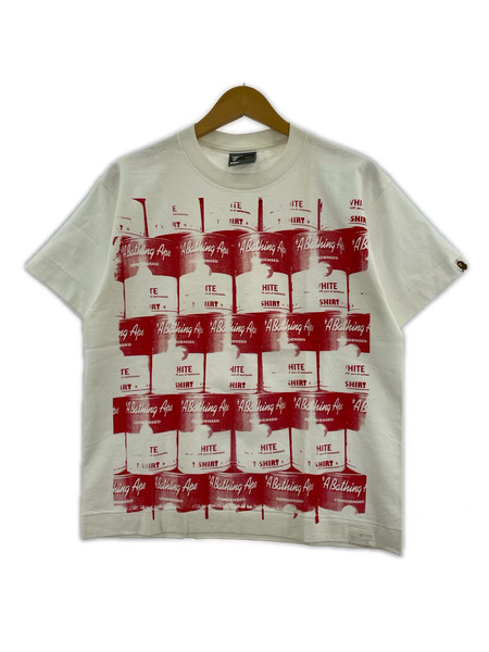 A BATHING APE 半袖Tシャツ・カットソー 青山店限定 手刷リ キャンベル缶Tee M