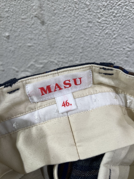 MASU/22SS/チェックワイドパンツ/46