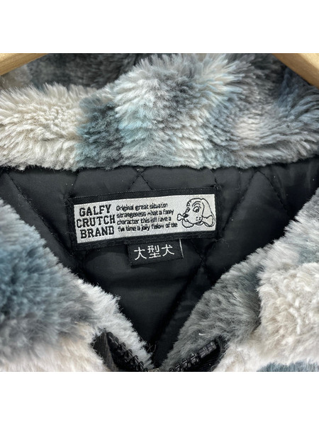 ブルゾン・ジャンパー GALFY 総柄ファージャケット (XL)
