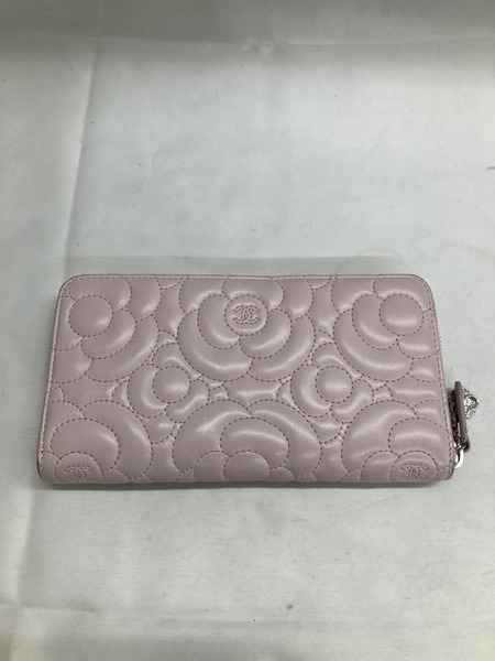CHANEL カメリア ラウンドファスナー PNK