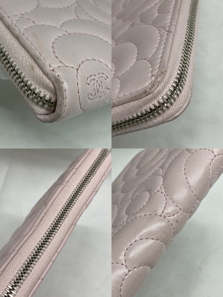 CHANEL カメリア ラウンドファスナー PNK