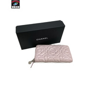 CHANEL カメリア ラウンドファスナー PNK