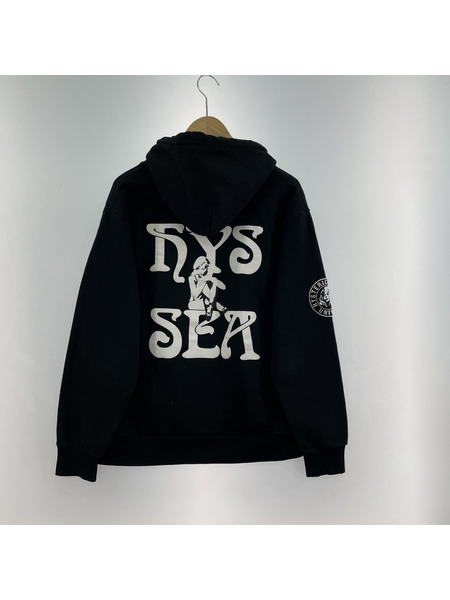 HYSTERIC GLAMOUR パーカー ×WIND AND SEA 黒 (M)｜商品番号