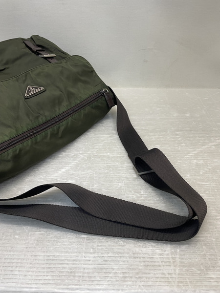 PRADA ナイロンメッセンジャーバッグ カーキ