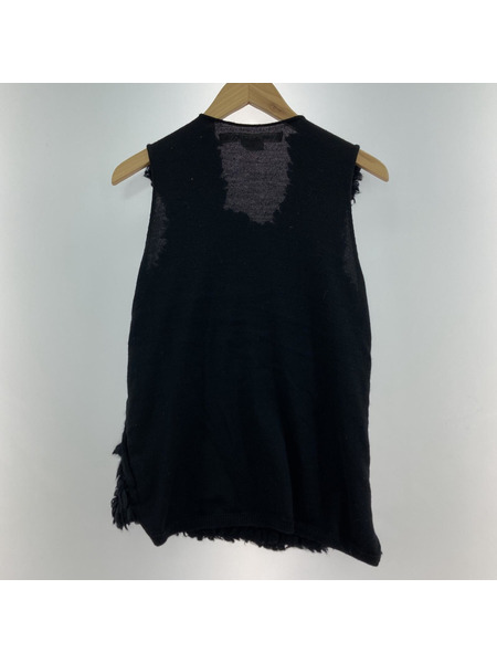 COMME des GARCONS ボアニットベスト S ブラック[値下]