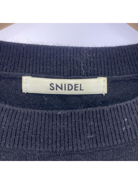 snidel ニット・セーター Sustainableモチーフセーター BLK