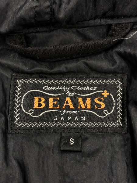 BEAMS + プリマロフト フィッシュテールパーカー S ブラック
