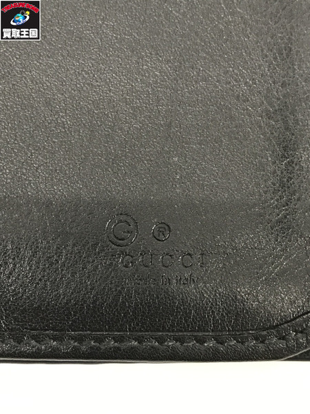 GUCCI 長財布 マイクロシマレザー 黒