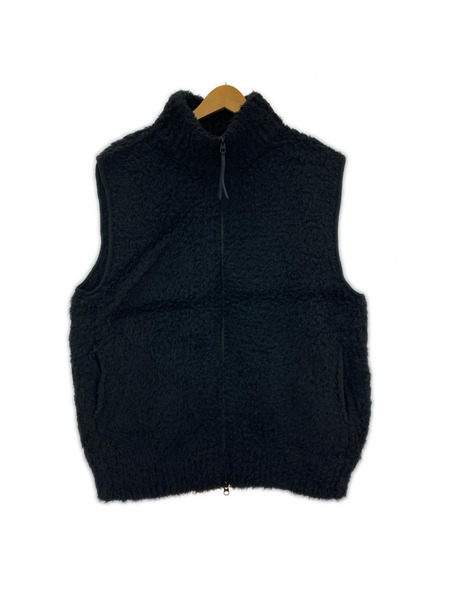BATONER ソノ他 SHETLAND BOA KNIT VEST 3 ブラック