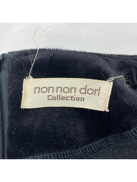 . 長袖Tシャツ・カットソー non non dorl/ベロアカットソー/襟付キ/BLK