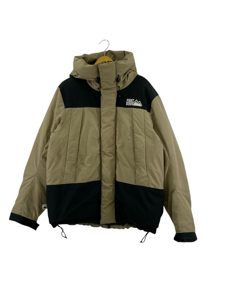 FIRST DOWN ダウンジャケット ベージュ×黒  LARGE