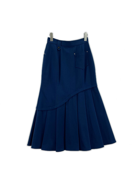 UNITED TOKYO ロングスカート ウェーブマーメイドスカート 青
