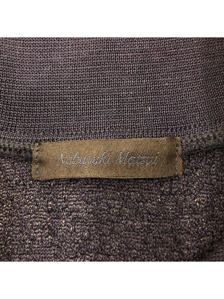 Nobuyuki Matui 23ss シルクポロシャツ 2 ネイビー[値下]