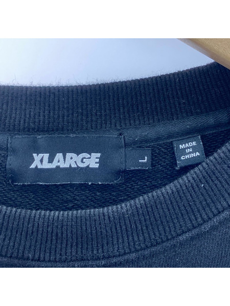 XLARGE パーカー COLLEGE LOGO CREWNECK SWEAT（L）