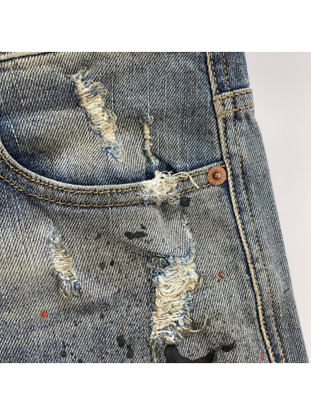 DIESEL D-VIDER ダスティペンキ加工デニムパンツ  009NH (29)