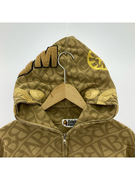 A BATHING APE パーカー shark hoodie/ベージュ