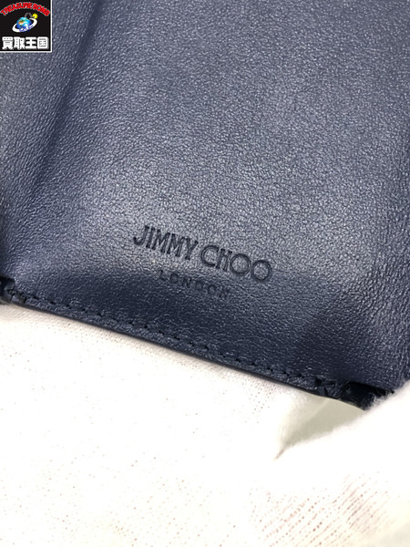 JIMMY CHOO JAYDEN コンパクトウォレット/ネイビー/ジミー チュウ/財布[値下]