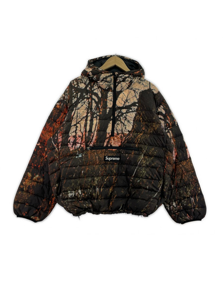Supreme ダウンジャケット 20AW Micro Down Half Zip 総柄 茶 (M)