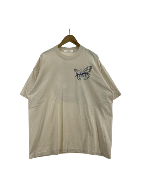 半袖Tシャツ・カットソー CEASE DESIST/XL/アイボリー/バタフライ[値下]