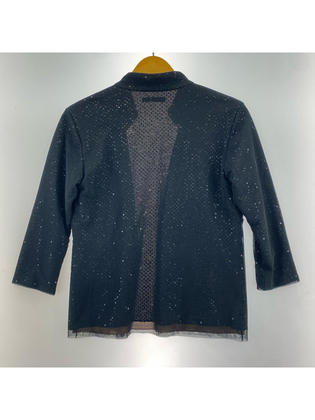 VIVIENNE TAM カーディガン ラメスタンドネックカーディガン 黒