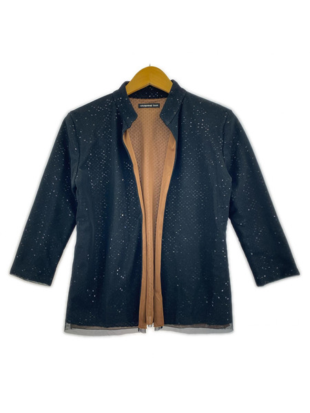 VIVIENNE TAM カーディガン ラメスタンドネックカーディガン 黒