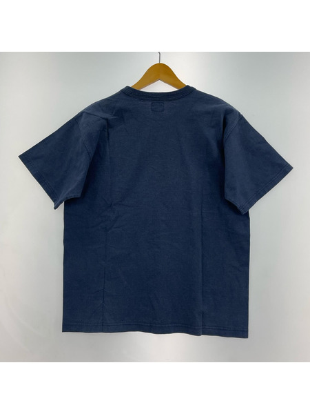 REAL McCOY'S 半袖Tシャツ・カットソー ロゴプリント 紺 (40/L)