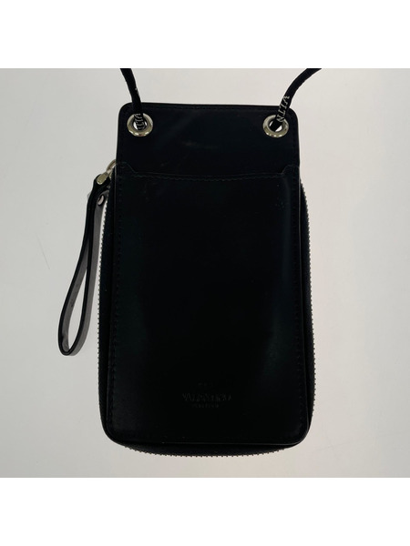 VALENTINO GARAVANI ショルダーバッグ ネックレストラップウォレット/ブラック