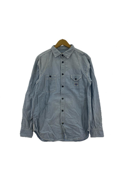 KAPITAL 長袖シャツ Chambray Mojito Man Damaged Work Shirts[値下]