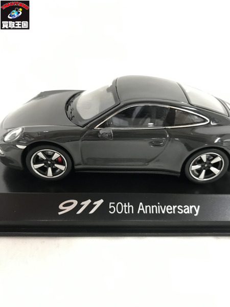 WELLY 1/43 ポルシェ 特注 911 クーぺ (991) 50周年記念モデル 2013 グレー ミニカー Porsche 911 50th Anniversary スケールカー[値下]