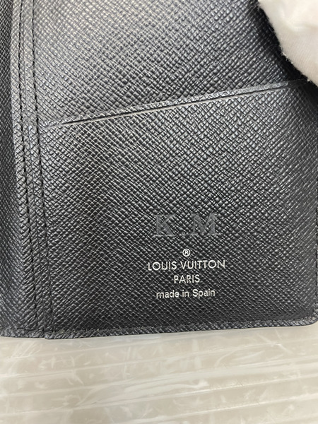 LOUIS VUITTON ポルトフォイユ・ブラザ エピ ノワール M60622/CA1185/イニシャル入り