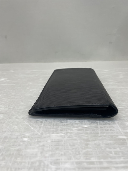 LOUIS VUITTON ポルトフォイユ・ブラザ エピ ノワール M60622/CA1185/イニシャル入り