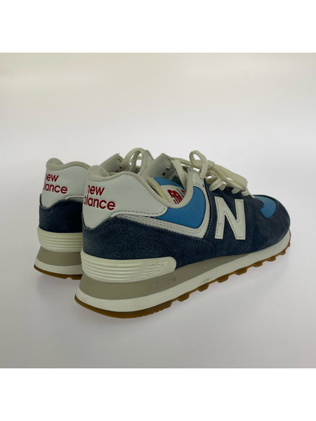 NEW BALANCE スニーカー U574RA2 青 25.5cm