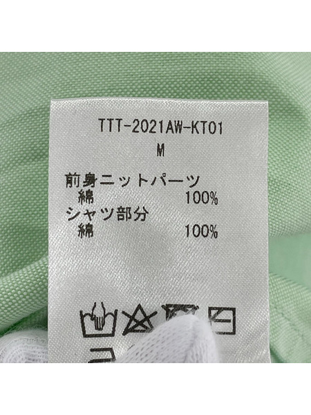 TTT_MSW 21AW Knit Docking Shirt ドッキングシャツ M TTT-2021AW-KT01
