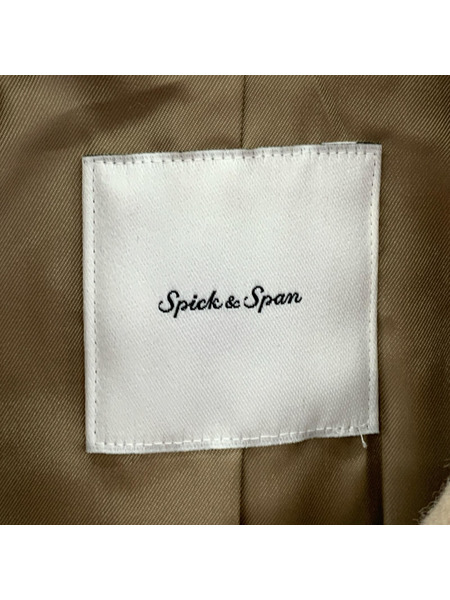 Spick&Span ジャケット Wスライバーヘリンボーンボリュームコート/ベージュ[値下]