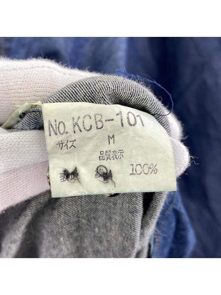 長袖シャツ FICCE ワッペン デザインシャツ（M)