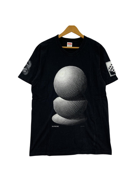 17SS/Supreme/M.C. Escher Three Spheres Tee/L/BLK