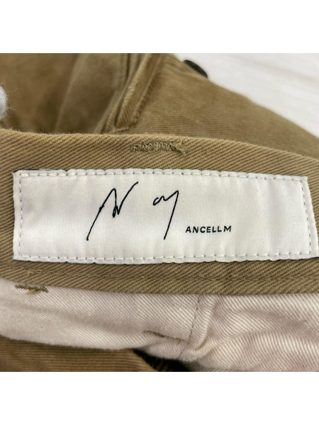 ANCELLM パンツ PAINT CHINO TROUSERS KHK (2)