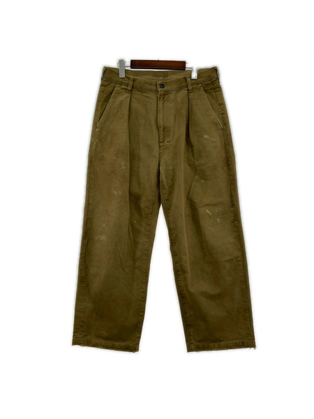 ANCELLM パンツ PAINT CHINO TROUSERS KHK (2)