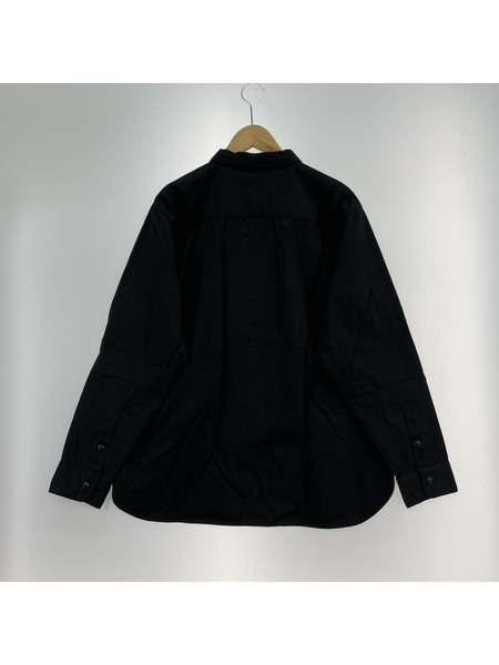NICENESS 長袖シャツ 25SS SHELLY CHINO OFFICER SHIRTS M ブラック