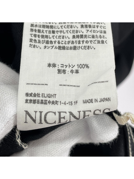 NICENESS 長袖シャツ 25SS SHELLY CHINO OFFICER SHIRTS M ブラック