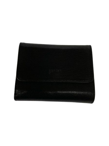 genten コンパクトウォレット genten レザーガマ口3ツ折リ財布 茶