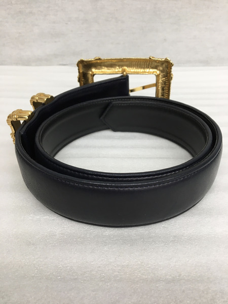 小物 Christian Dior デカバックル レザーベルト 38/70