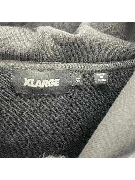 XLARGE パーカー XLARGE イニシャルD パーカー 頭文字D BLK