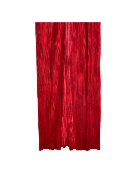 PLEATS PLEASE カーディガン ロングカーディガン 赤 (2)